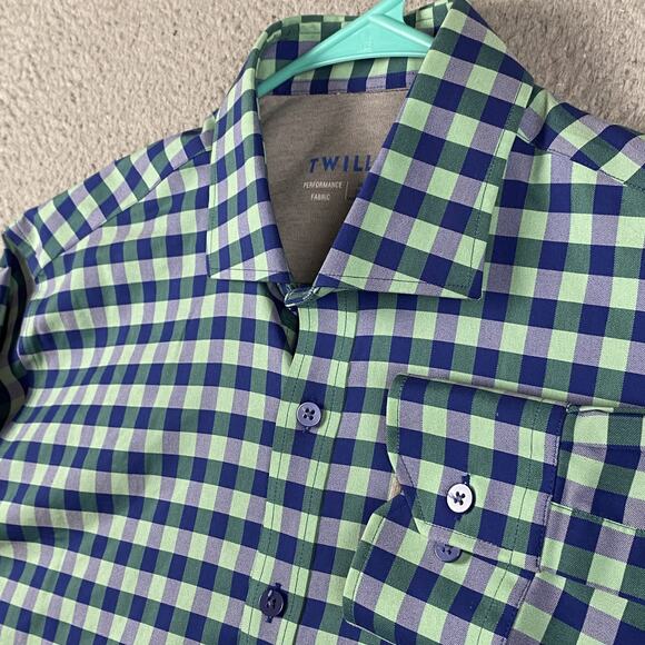 Twillory Performance Fabric Tailored Button Shirt Men's 16.5 34-35 Large - Picture 1 of 10